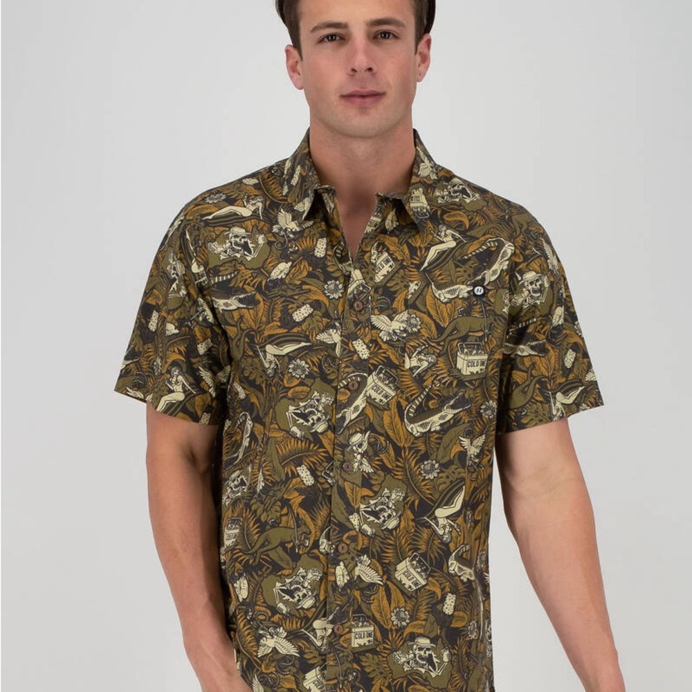 The Mad Hueys Down Under Short Sleeve Shirt Size Large